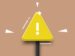 Brūns fons ar dzeltenu izsaukuma zīmi