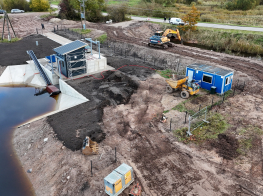 Būvdarbi Babītes ezera polderos