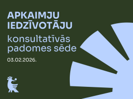 Tumši zaļš fons ar gaiši zilu grafiku un tekstu