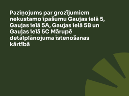 Tumši zaļš fons ar gaiši zaļu grafiku un baltu tekstu