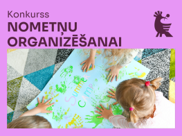 Rozā vizuālis ar foto un rozā tekstu