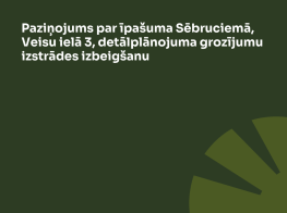 Tumši zaļš fons ar gaišu teksta un elementu grafiku