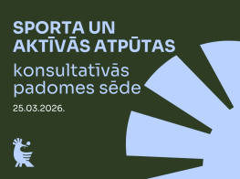 Zaļš fons ar ziliem burtiem un ziliem elementiem