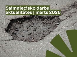 Bedre uz ceļa un teksta grafika virsū