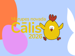 uz gaiši zila - logo "Mārupes cālis 2026"
