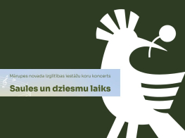 uz tumši zaļa fona informācija ar koncerta nosaukumu