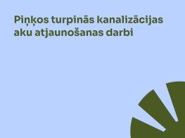 Gaiši zils fons ar tumši zaļu grafiku