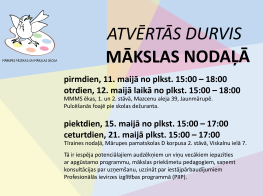 Krāsains vizuālis ar melniem tekstiem