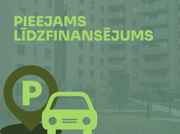 tumši zaļš fons ar teksta un elementu grafiku