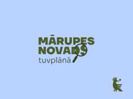 ZIls fons ar zaļiem burtiem un elementiem